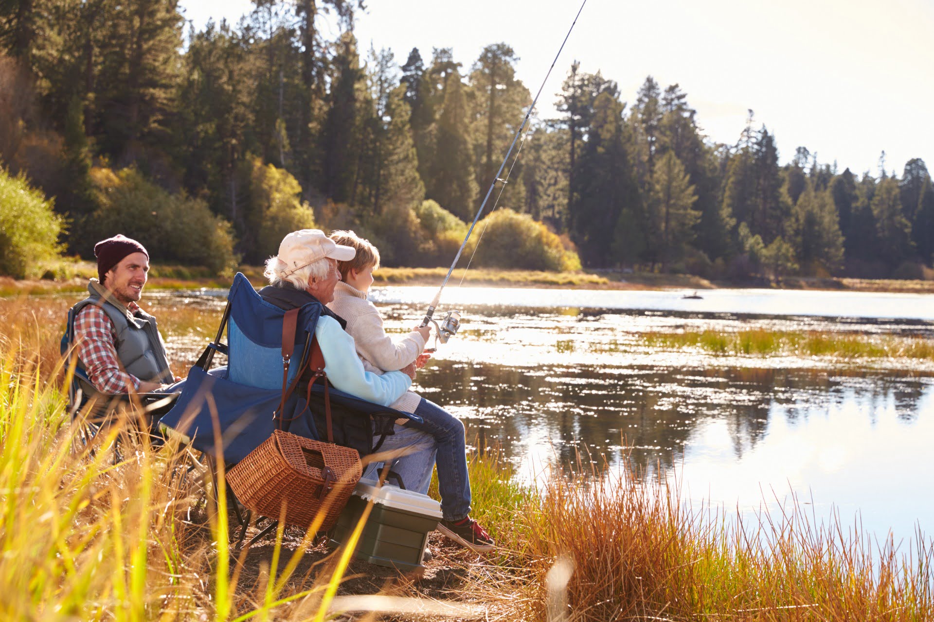 family fishing